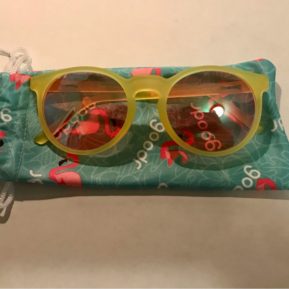 Goodr Circle G Yellow Golf Glasses (Fade-er-ade Shades)